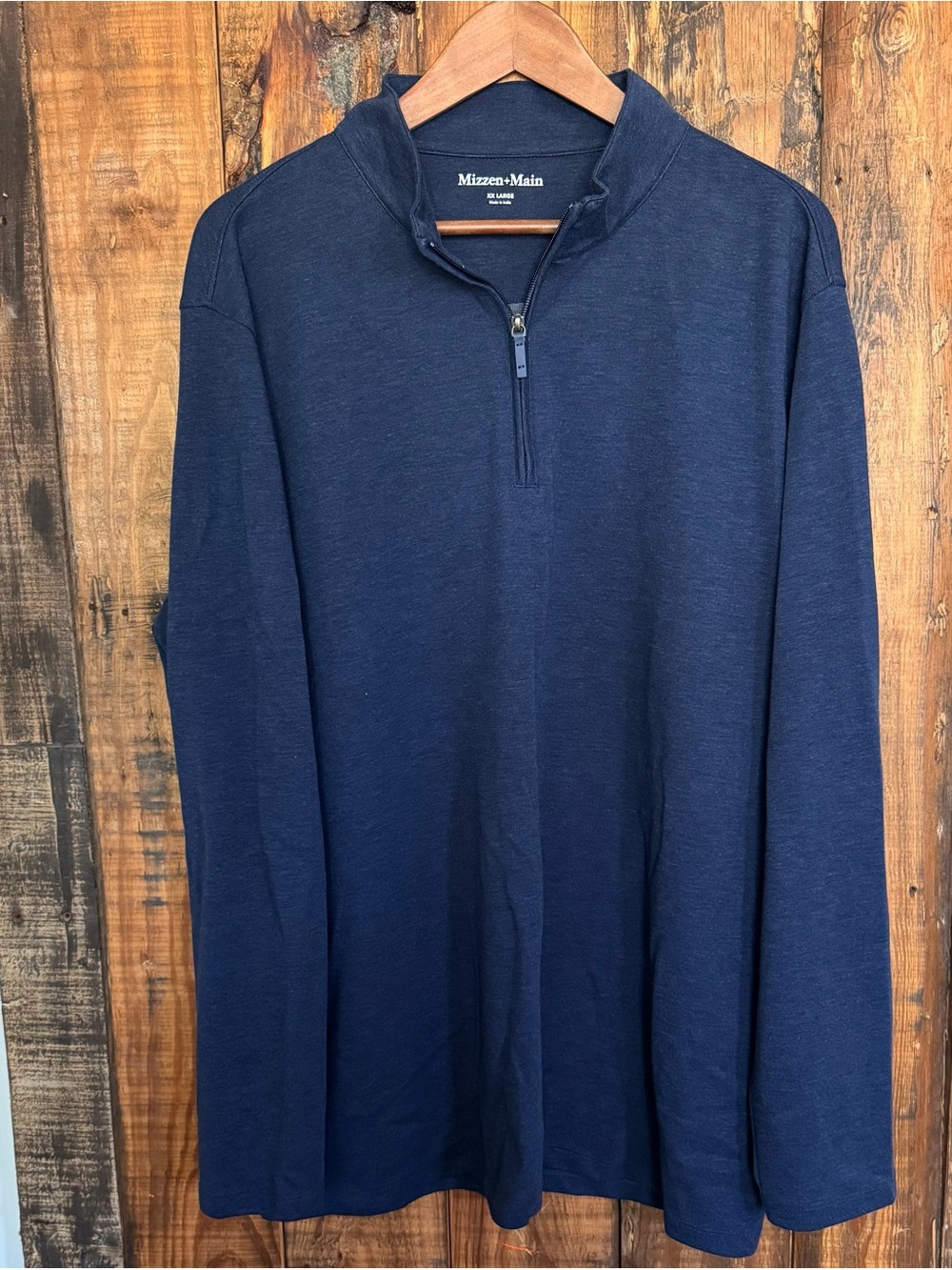 Men's Mizzen And Main Navy Blue Quarter Zip Size XXL Long Sleeve Pullover